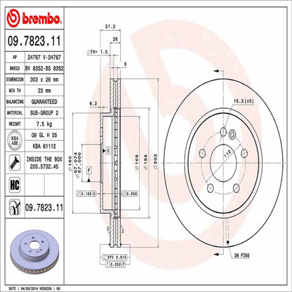 Brembo Disc Brake Rotor 09.7823.11