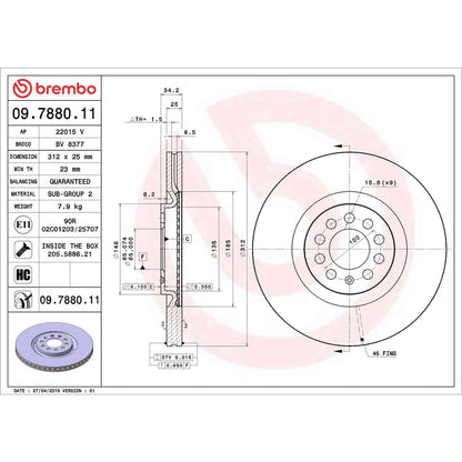 Brembo Disc Brake Rotor 09.7880.11