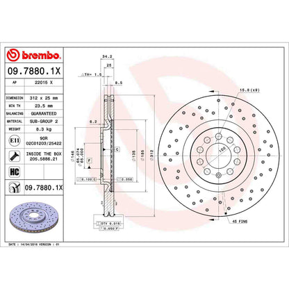 Brembo Disc Brake Rotor 09.7880.1X