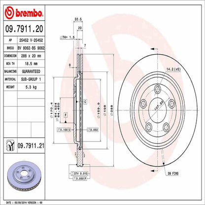 Brembo Disc Brake Rotor 09.7911.21