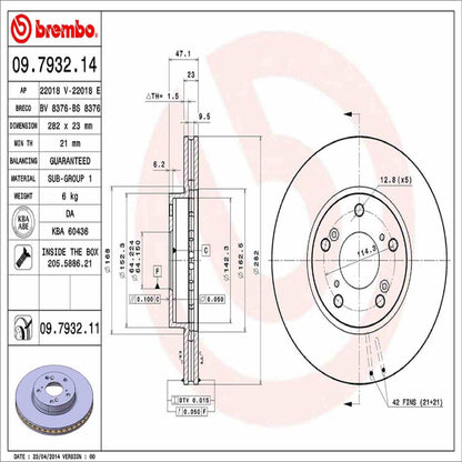 Brembo Disc Brake Rotor 09.7932.11