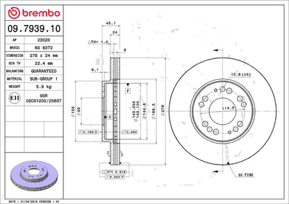 Brembo Disc Brake Rotor 09.7939.10