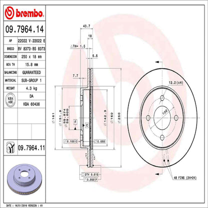 Brembo Disc Brake Rotor 09.7964.11