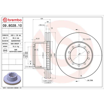 Brembo Disc Brake Rotor 09.8028.10