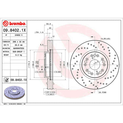 Brembo Disc Brake Rotor 09.8402.1X