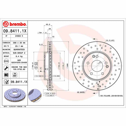 Brembo Disc Brake Rotor 09.8411.1X