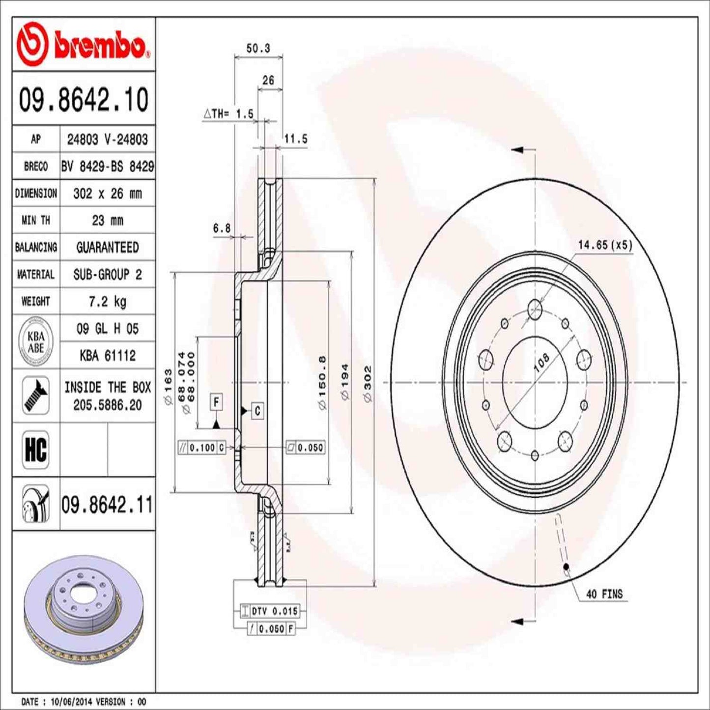 Brembo Disc Brake Rotor