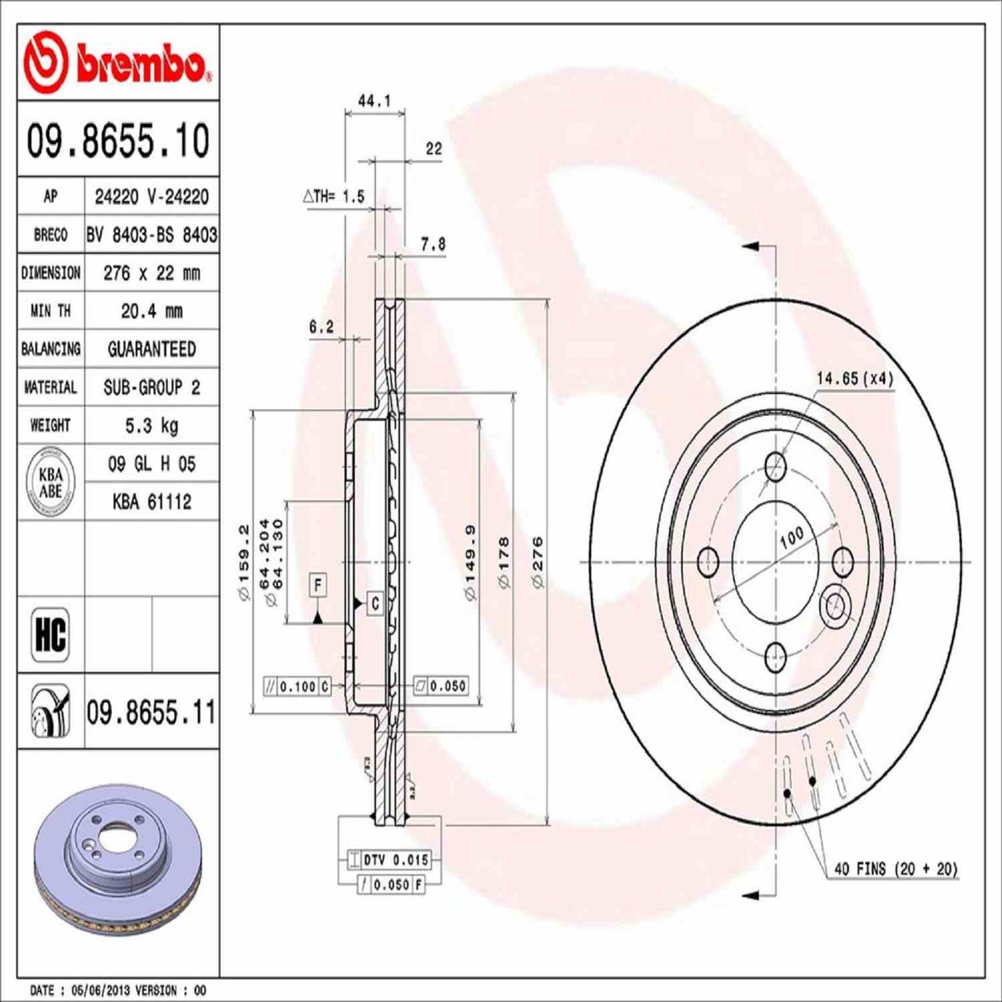 Brembo Disc Brake Rotor
