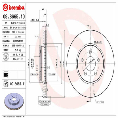 Brembo Disc Brake Rotor 09.8665.11