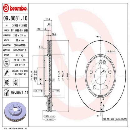 Brembo Disc Brake Rotor 09.8681.11