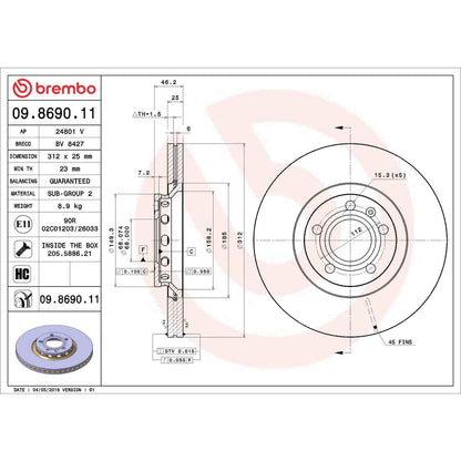 Brembo Disc Brake Rotor