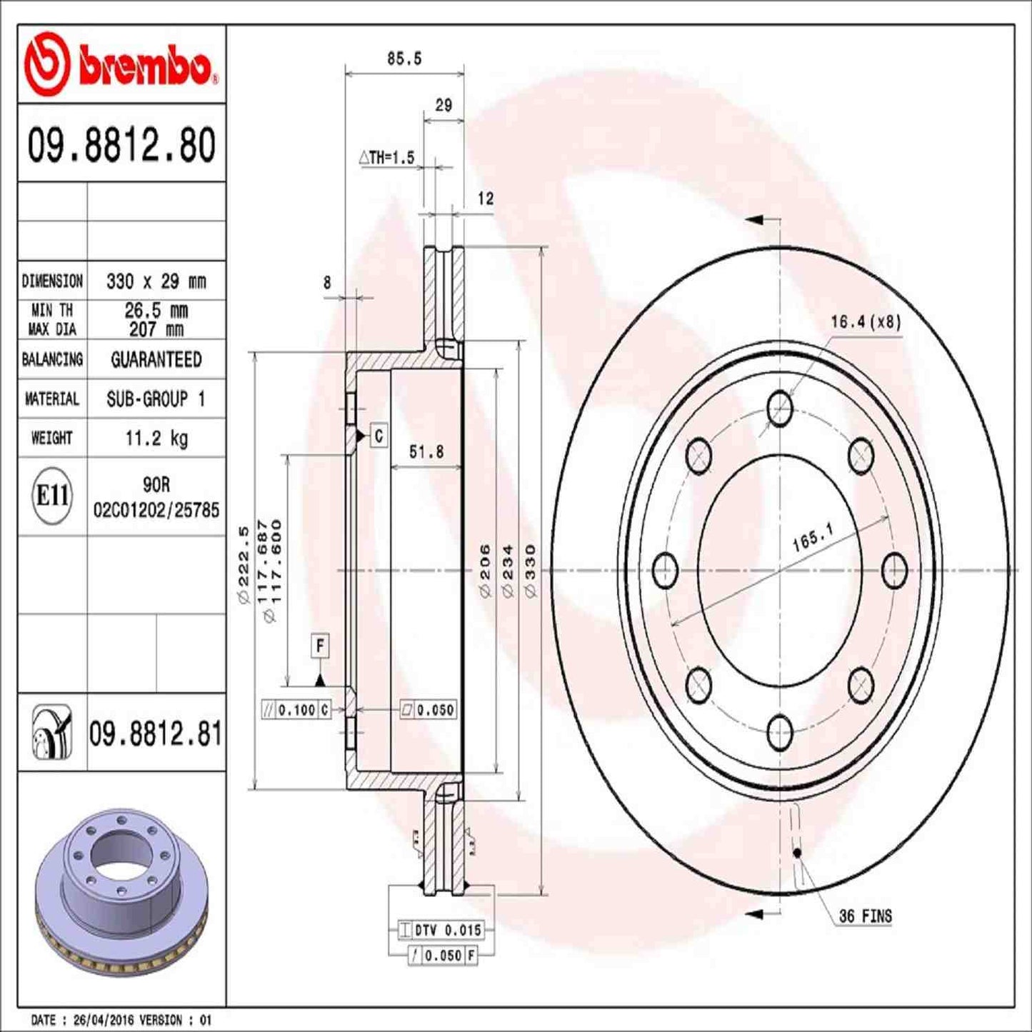 Brembo Disc Brake Rotor
