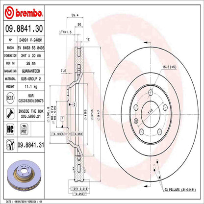 Brembo Disc Brake Rotor