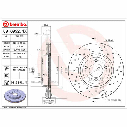 Brembo Disc Brake Rotor 09.8952.1X