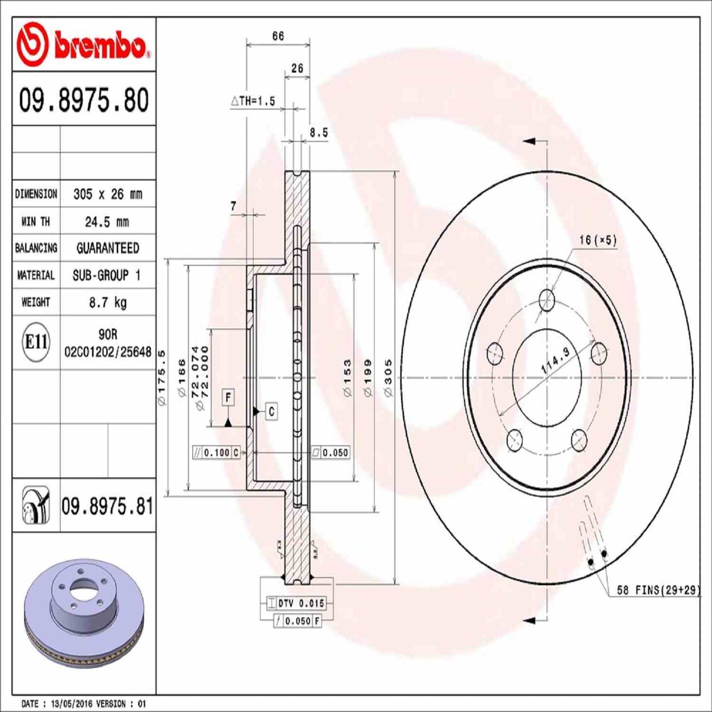 Brembo Disc Brake Rotor