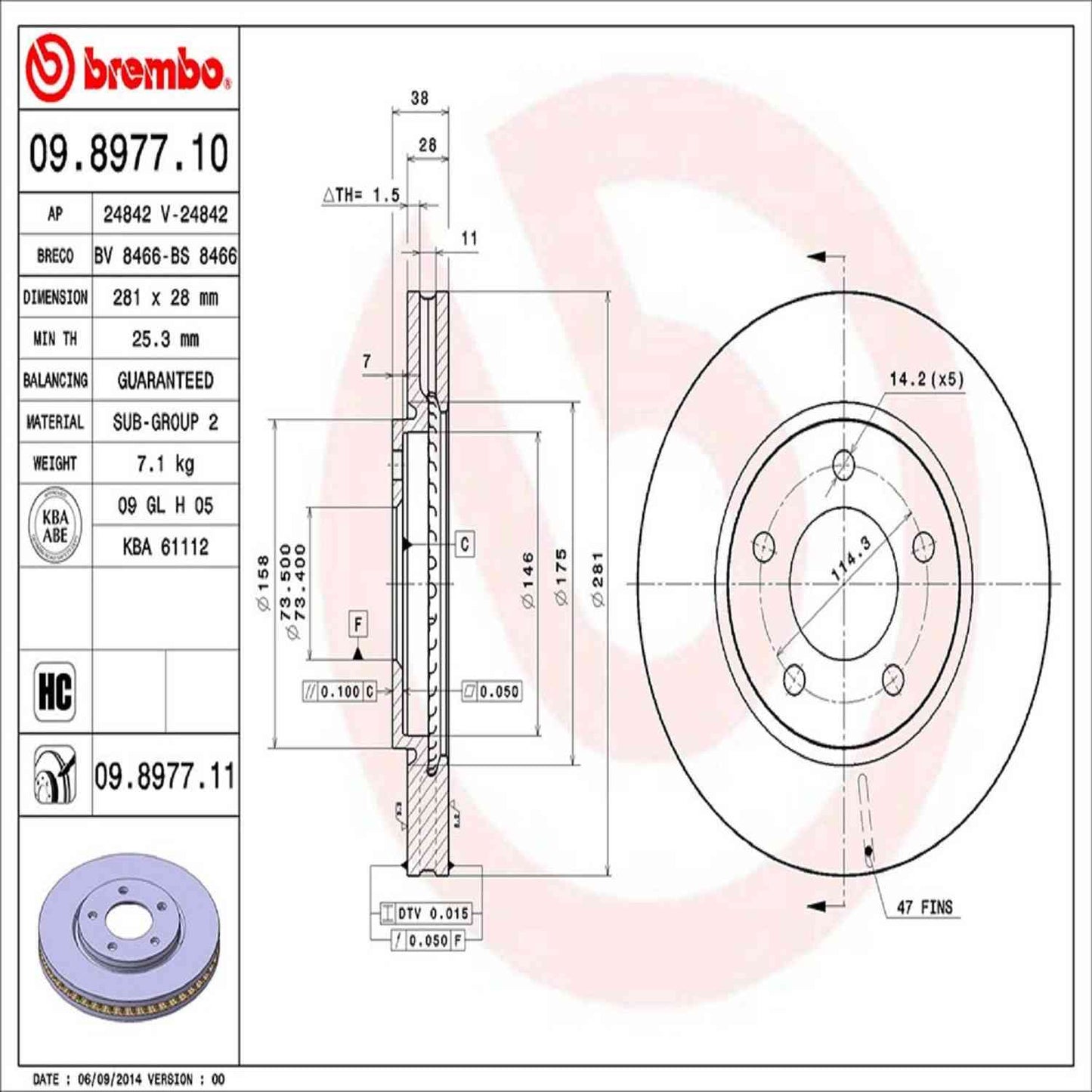 Brembo Disc Brake Rotor