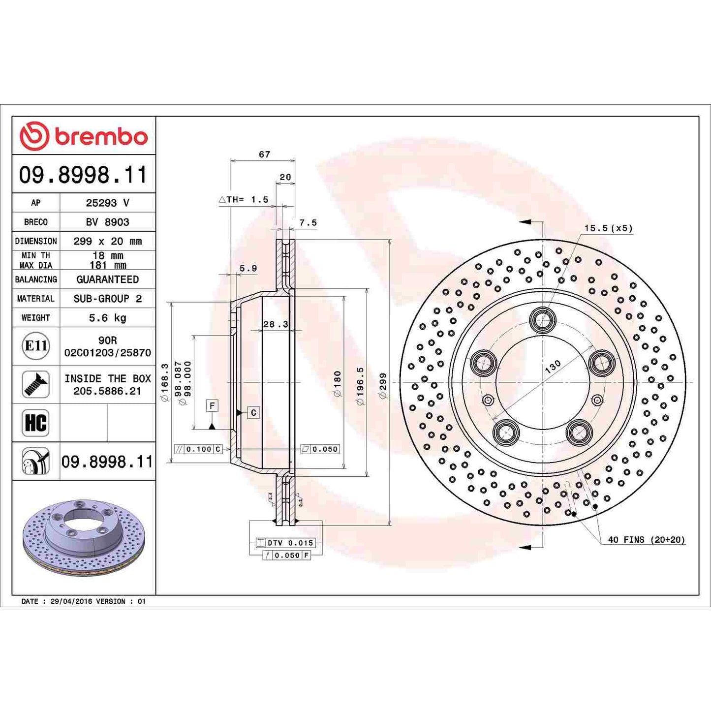 Brembo Disc Brake Rotor