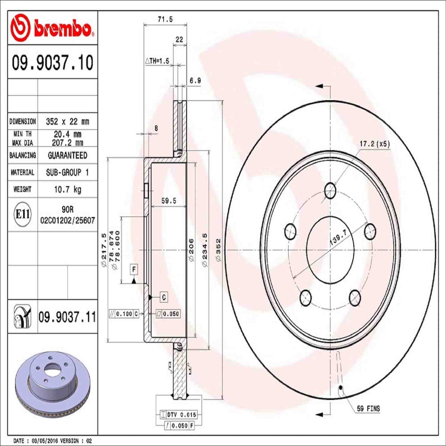 Brembo Disc Brake Rotor