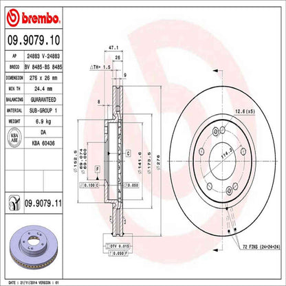 Brembo Disc Brake Rotor 09.9079.11