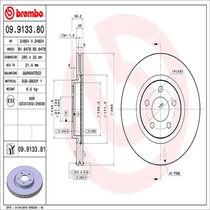 Brembo Disc Brake Rotor 09.9133.81