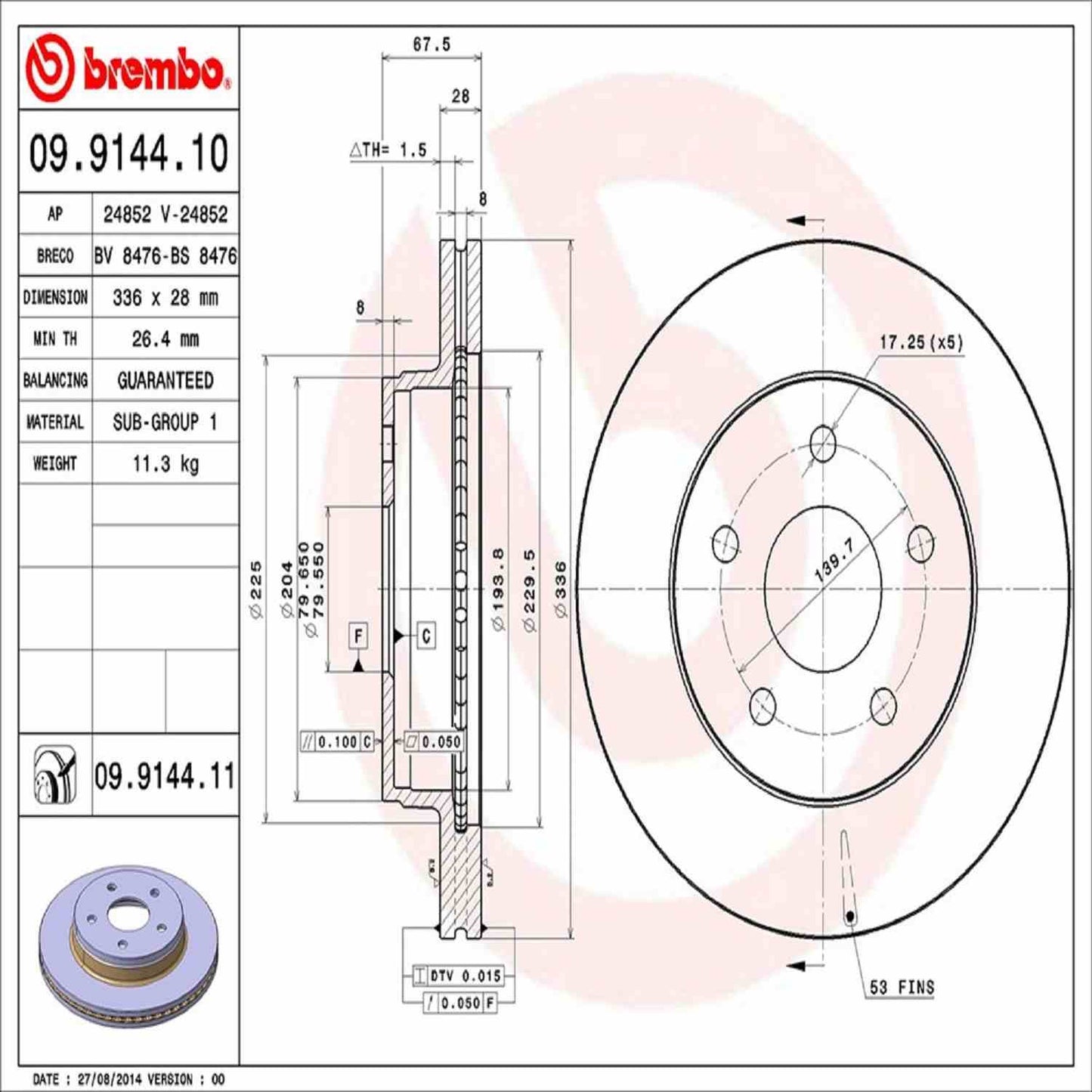 Brembo Disc Brake Rotor