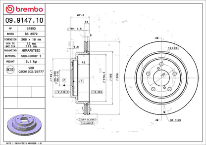 Brembo Disc Brake Rotor 09.9147.10