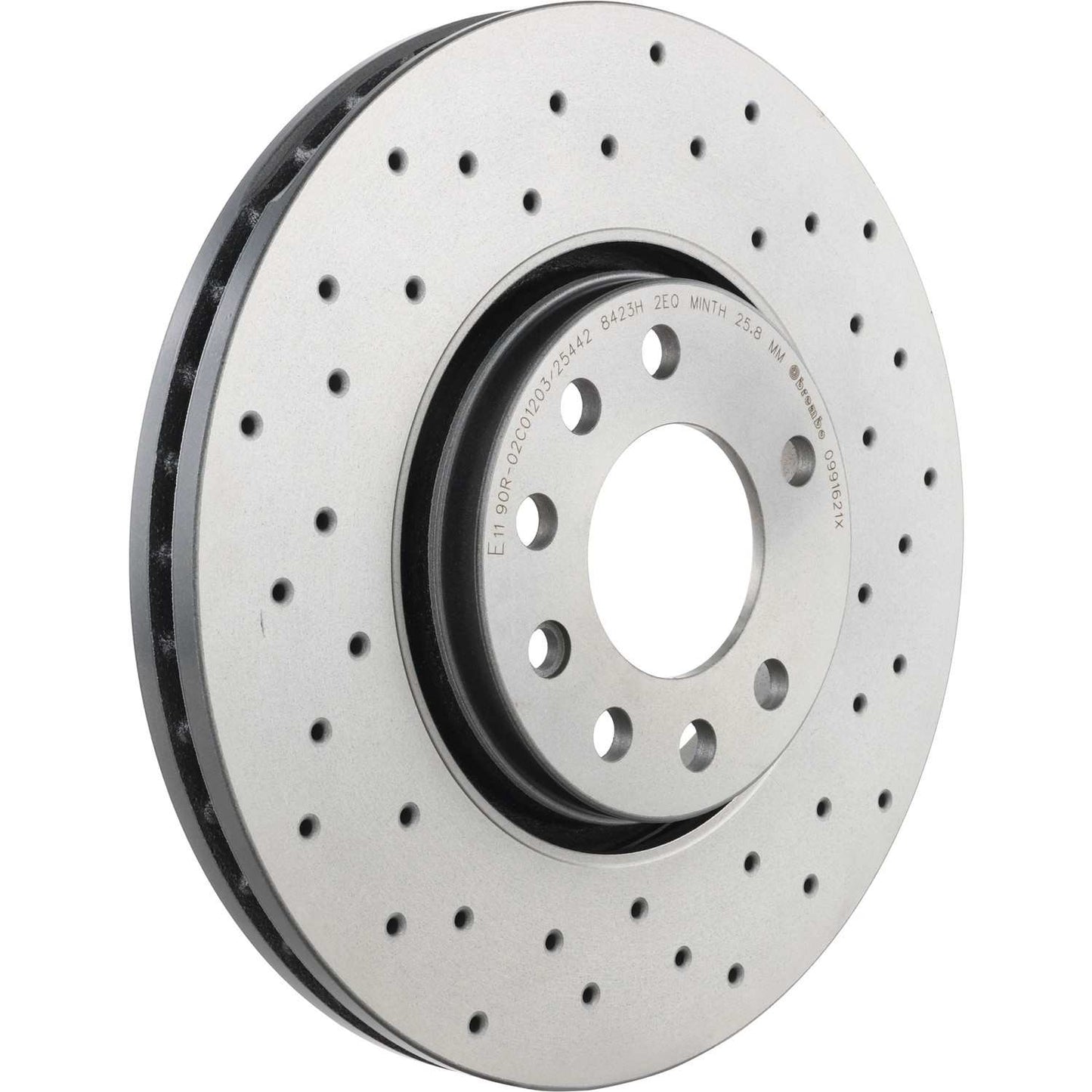 Brembo OE Brembo 03-11 Saab 9-3 Front Premium Xtra Cross Drilled UV Coated Rotor 09.9162.1X