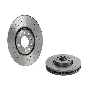 Brembo OE Brembo 03-11 Saab 9-3 Front Premium Xtra Cross Drilled UV Coated Rotor 09.9162.1X