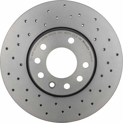 Brembo OE Brembo 10-11 Saab 9-3X Front Premium Xtra Cross Drilled UV Coated Rotor 09.9165.1X