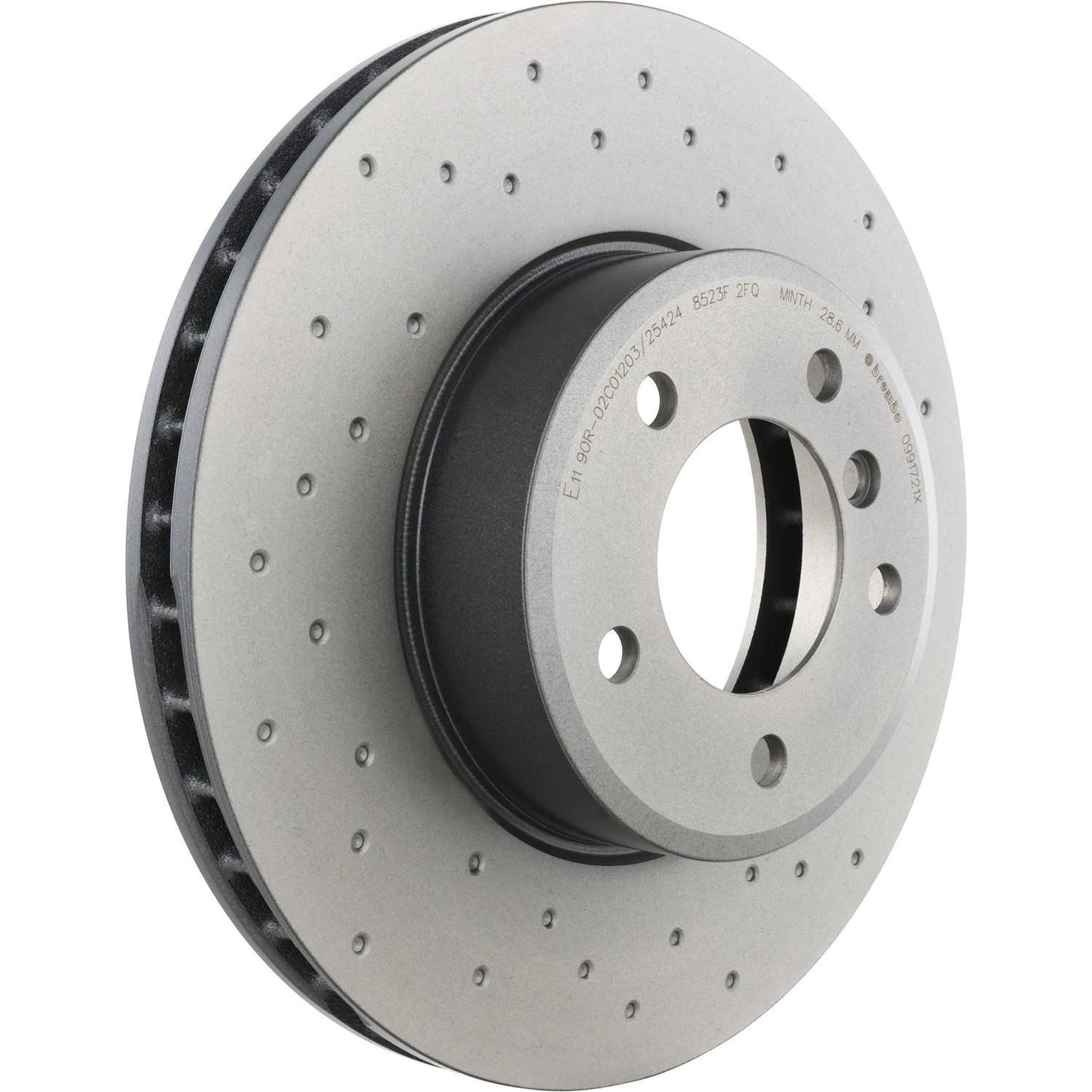 Brembo OE Brembo 04-07 BMW 525i/06-07 525xi/08-10 528i Front Premium Xtra Cross Drilled UV Coated Rotor 09.9172.1X