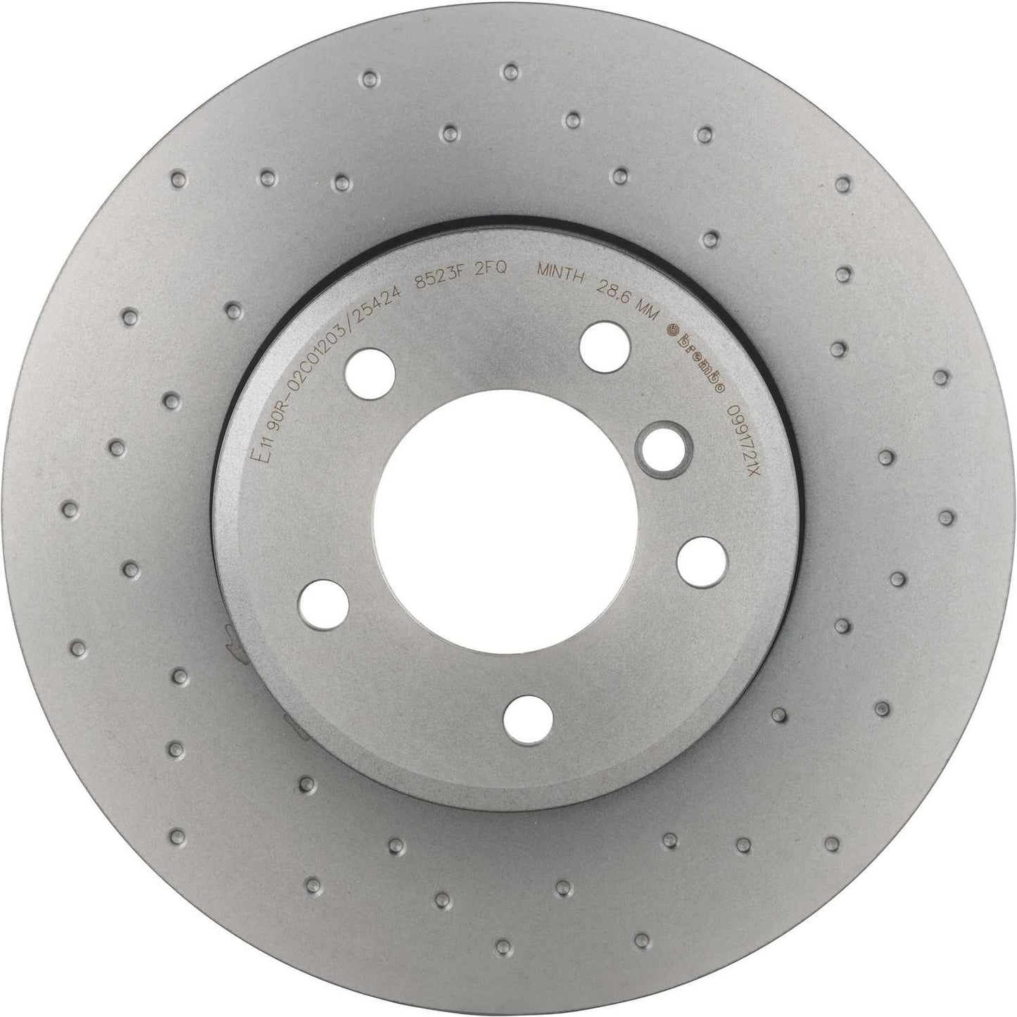 Brembo OE Brembo 04-07 BMW 525i/06-07 525xi/08-10 528i Front Premium Xtra Cross Drilled UV Coated Rotor 09.9172.1X