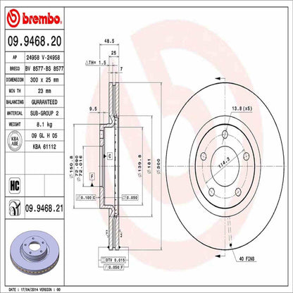 Brembo Disc Brake Rotor 09.9468.21