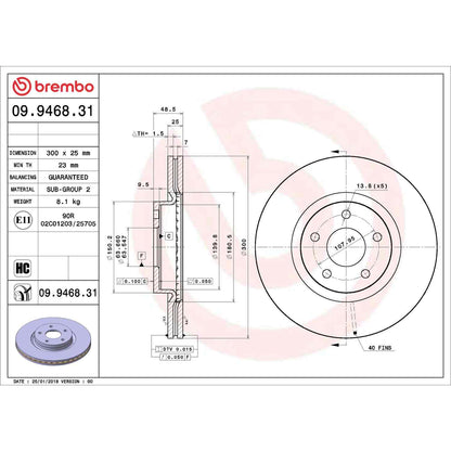 Brembo Disc Brake Rotor 09.9468.31