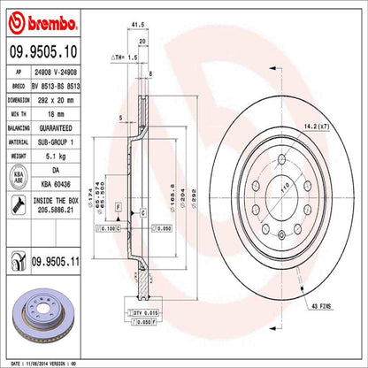 Brembo Disc Brake Rotor 09.9505.11