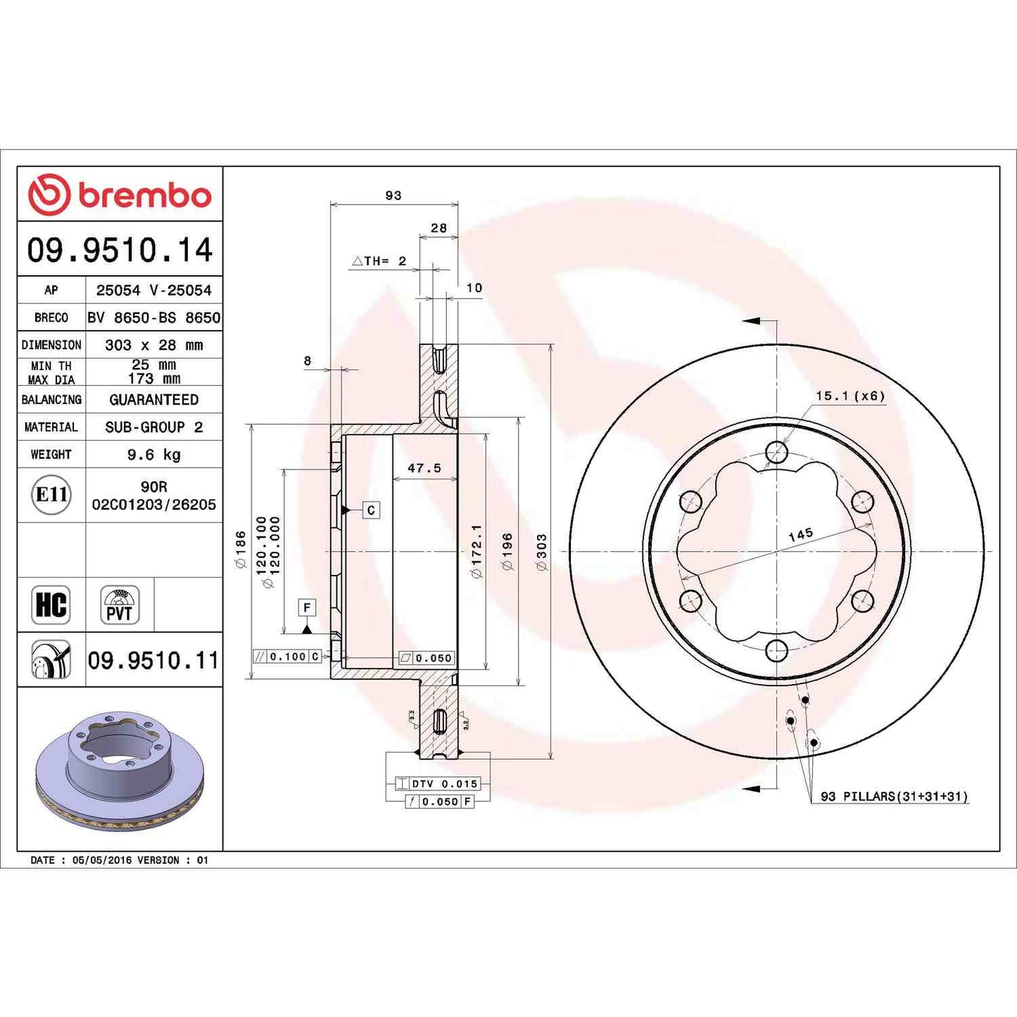 Brembo Disc Brake Rotor