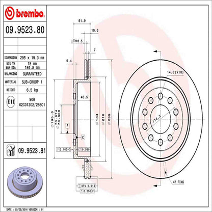 Brembo Disc Brake Rotor 09.9523.81