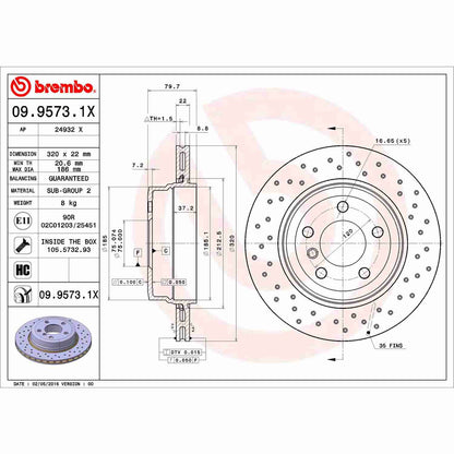 Brembo Disc Brake Rotor 09.9573.1X