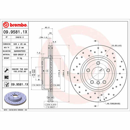 Brembo Disc Brake Rotor 09.9581.1X