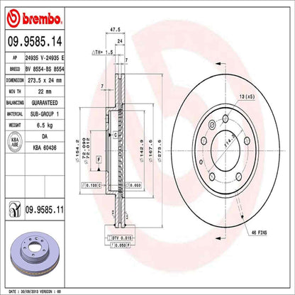 Brembo Disc Brake Rotor 09.9585.11