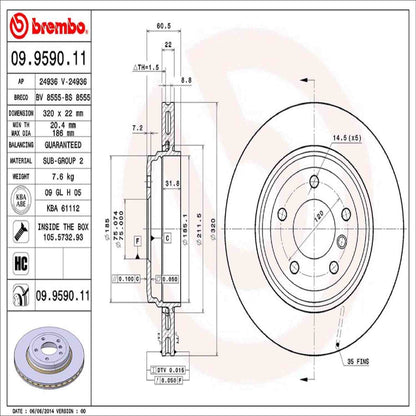 Brembo Disc Brake Rotor 09.9590.11