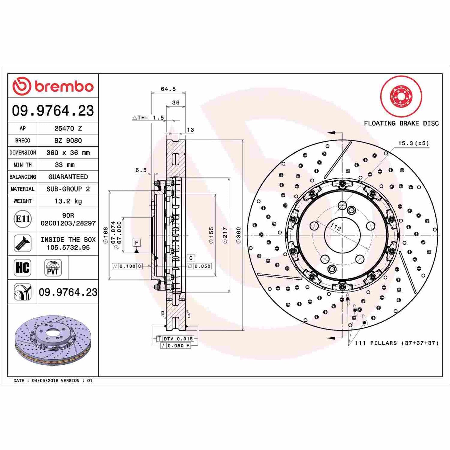 Brembo Disc Brake Rotor