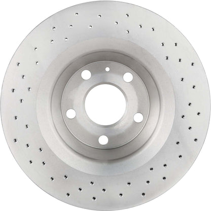 Brembo OE Brembo 08-09 Audi TT Quattro/12-13 TT RS Quattro Rear Premium Xtra Cross Drilled UV Coated Rotor 09.9768.1X