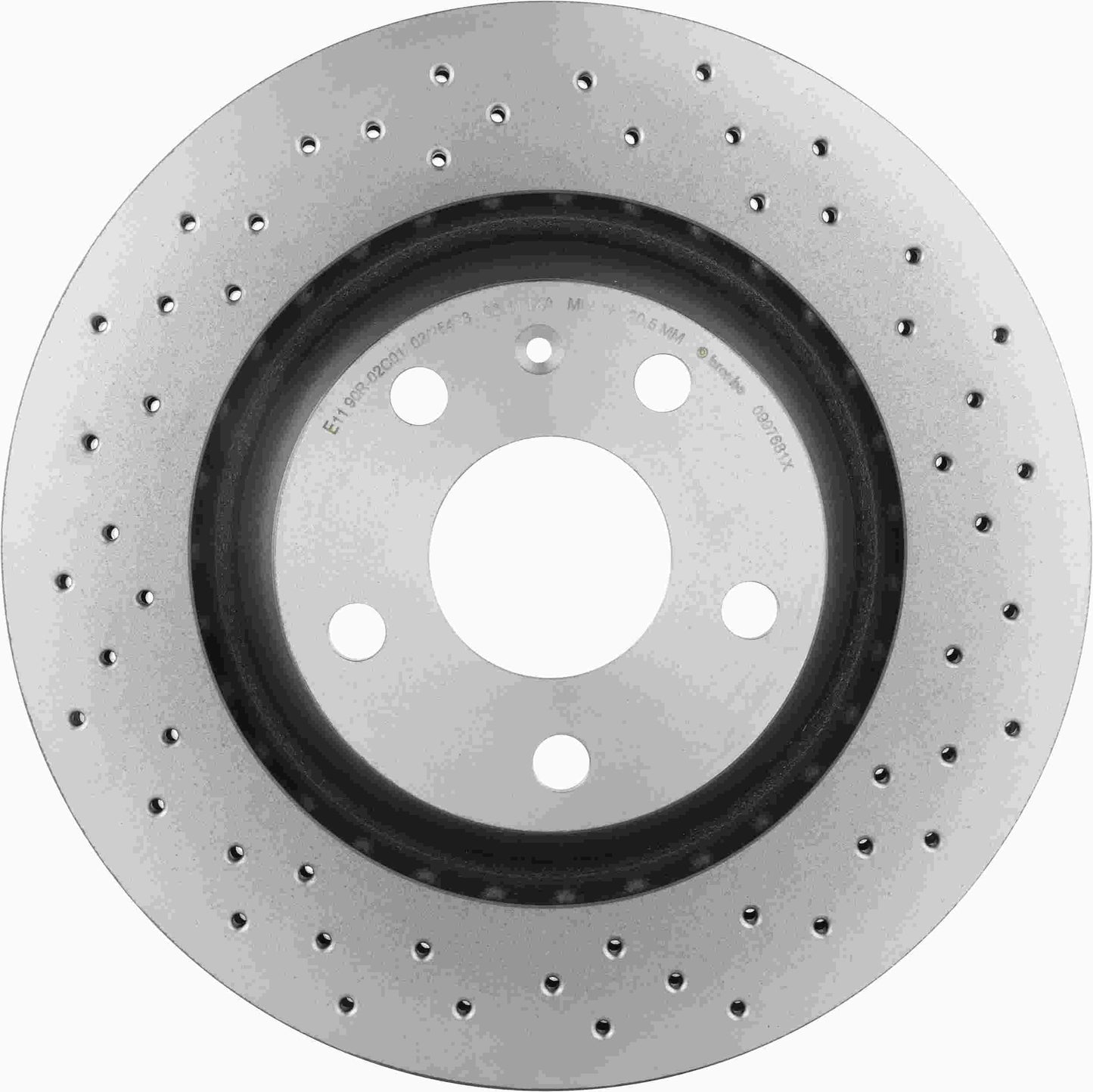 Brembo OE Brembo 08-09 Audi TT Quattro/12-13 TT RS Quattro Rear Premium Xtra Cross Drilled UV Coated Rotor 09.9768.1X