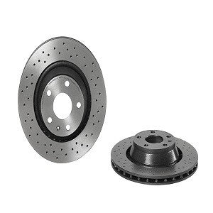 Brembo OE Brembo 08-09 Audi TT Quattro/12-13 TT RS Quattro Rear Premium Xtra Cross Drilled UV Coated Rotor 09.9768.1X