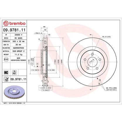 Brembo Disc Brake Rotor 09.9781.11
