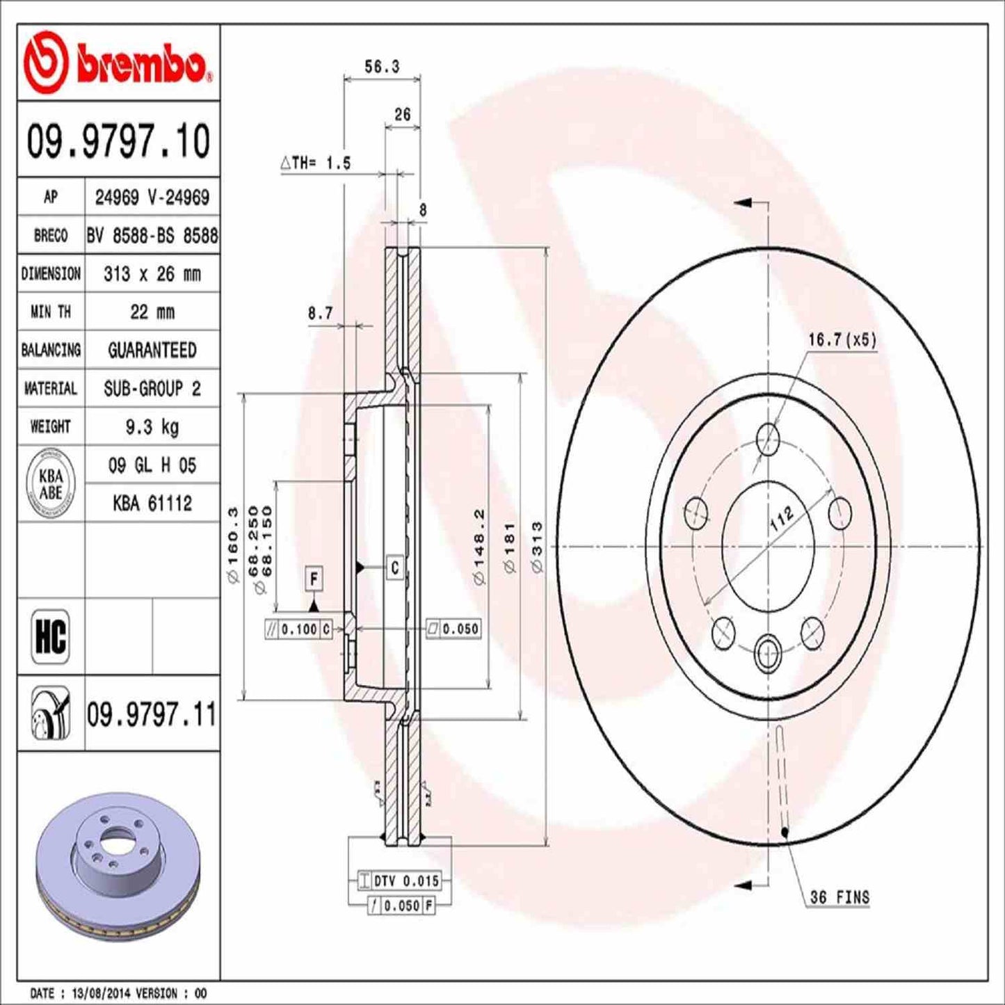 Brembo Disc Brake Rotor