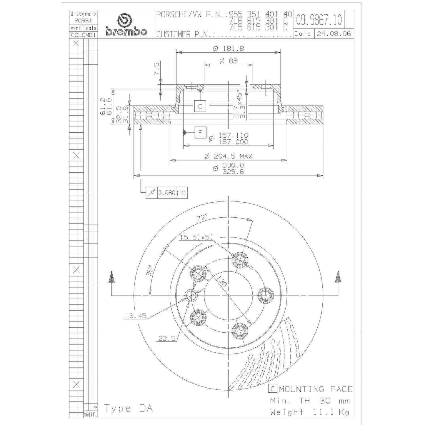 Brembo Disc Brake Rotor