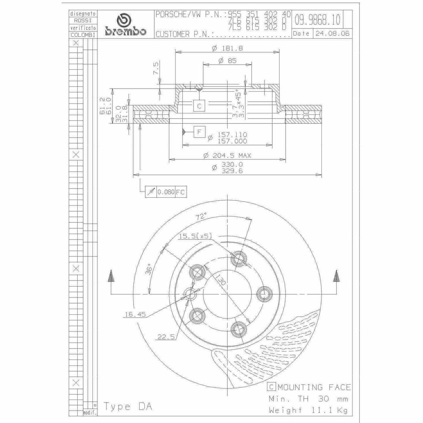 Brembo Disc Brake Rotor