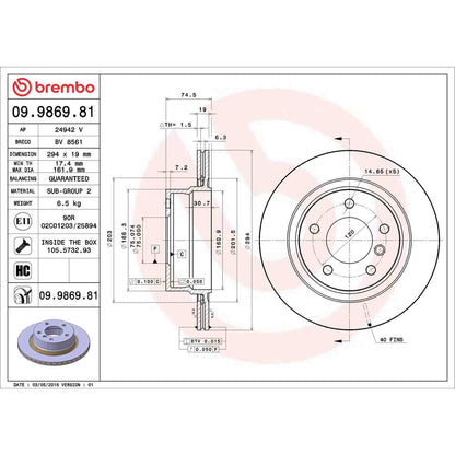 Brembo Disc Brake Rotor 09.9869.81