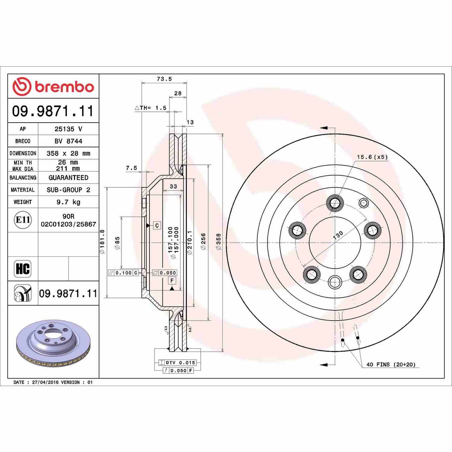 Brembo Disc Brake Rotor